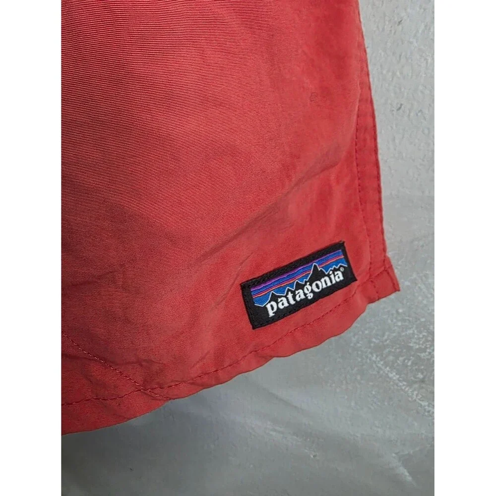 Mens Patagonia Swim Shorts Size XL Drawstring Mesh Lining Orange Red